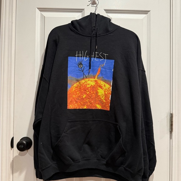 Travis Scott Black Hoodie with Orange Graphic